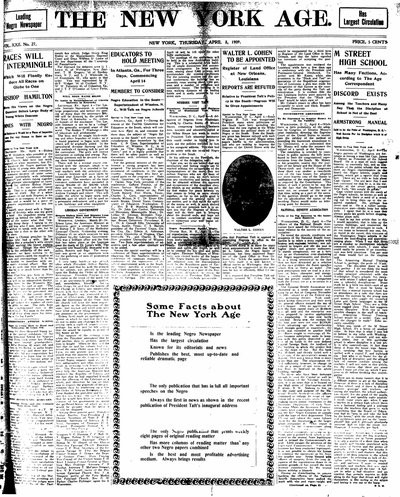 New York Age, Apr 8, 1909