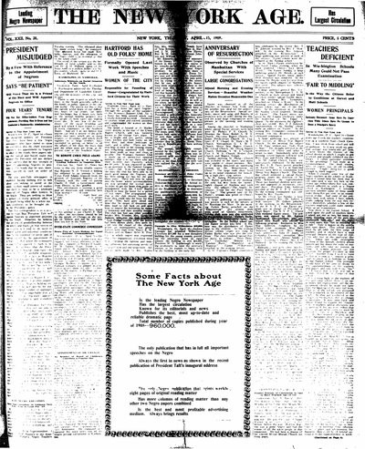 New York Age, Apr 15, 1909