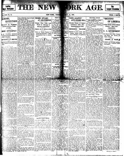 New York Age, May 13, 1909