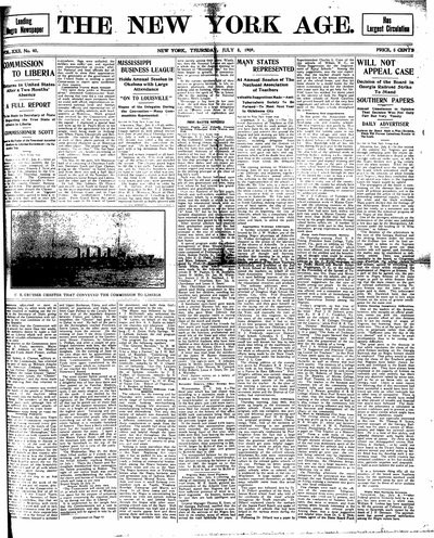 New York Age, Jul 8, 1909