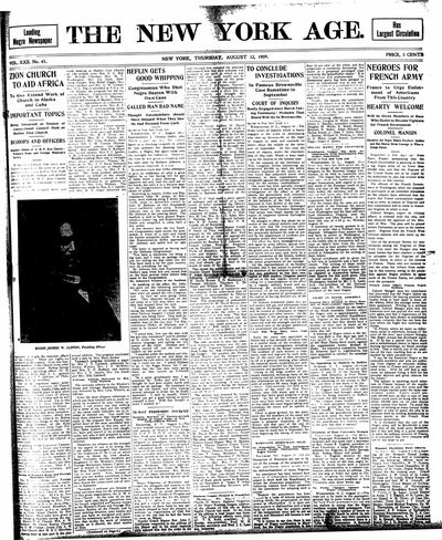 New York Age, Aug 12, 1909