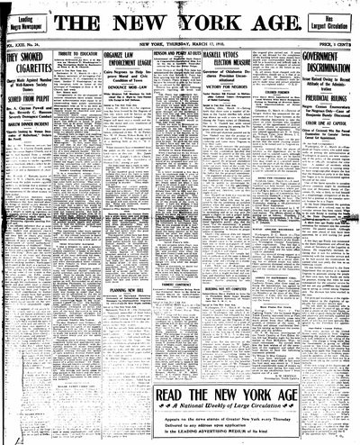 New York Age, Mar 17, 1910