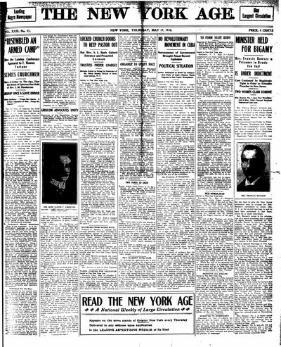 New York Age, May 19, 1910