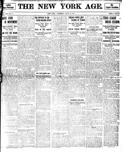 New York Age, Jul 14, 1910