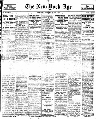 New York Age, Aug 11, 1910