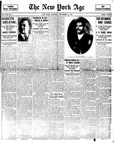 New York Age, Sep 22, 1910