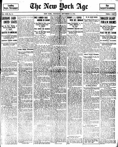 New York Age, Sep 29, 1910