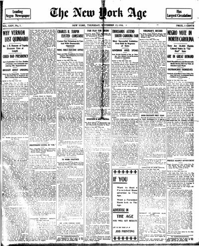 New York Age, Nov 17, 1910