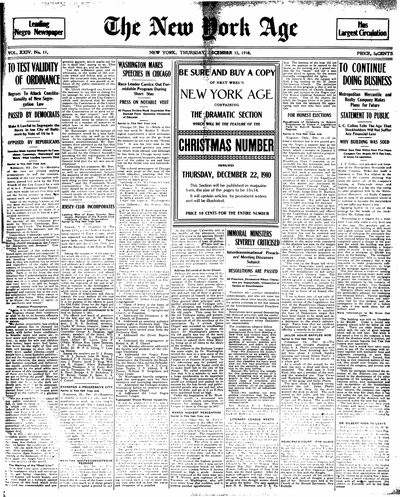 New York Age, Dec 15, 1910