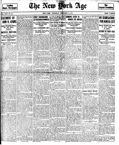 New York Age, Feb 16, 1911
