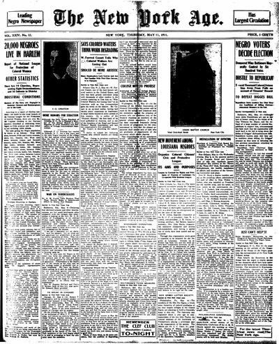 New York Age, May 11, 1911
