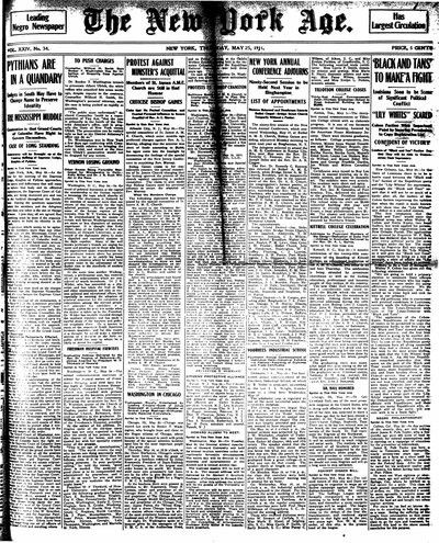 New York Age, May 25, 1911
