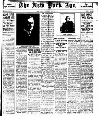 New York Age, Jun 22, 1911