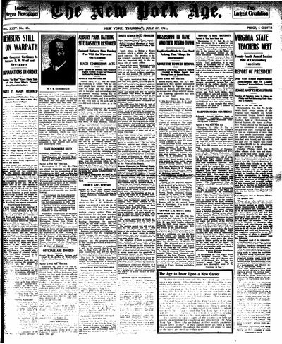 New York Age, Jul 27, 1911