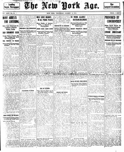 New York Age, Aug 10, 1911