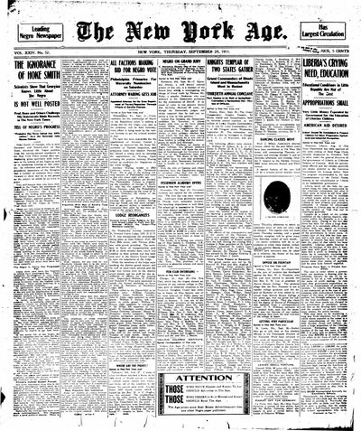 New York Age, Sep 28, 1911