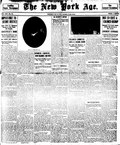 New York Age, May 9, 1912
