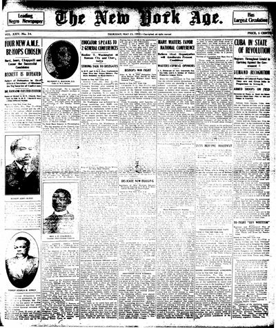 New York Age, May 23, 1912