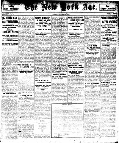 New York Age, Oct 24, 1912
