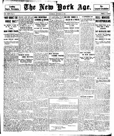 New York Age, Oct 31, 1912
