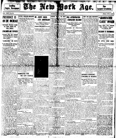 New York Age, May 22, 1913