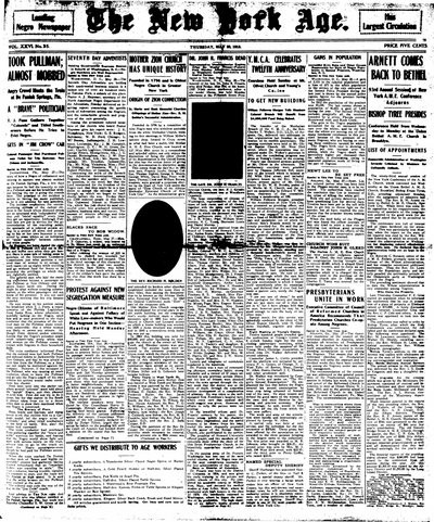 New York Age, May 29, 1913