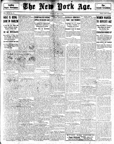 New York Age, Jul 9, 1914