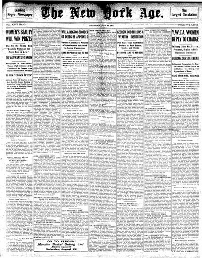 New York Age, Jul 23, 1914