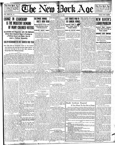 New York Age, Jul 20, 1916