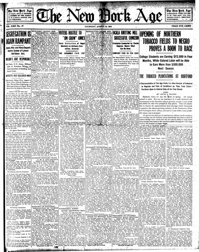 New York Age, Aug 10, 1916