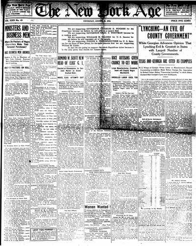 New York Age, Aug 31, 1916