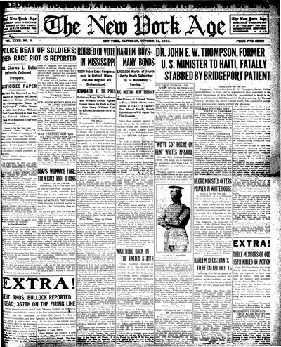 New York Age, Oct 12, 1918