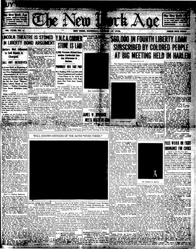 New York Age, Oct 19, 1918