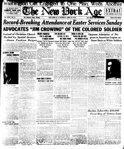New York Age, Apr 26, 1919