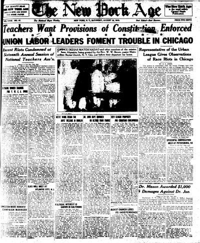 New York Age, Aug 16, 1919
