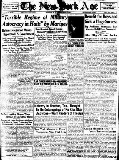 New York Age, May 14, 1921