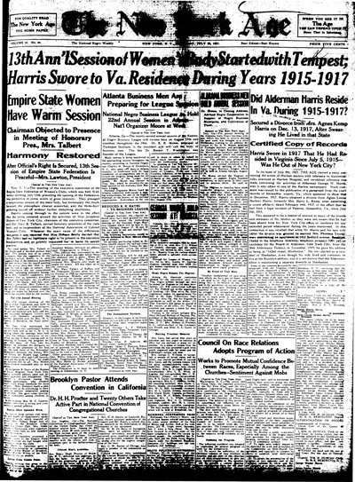 New York Age, Jul 23, 1921
