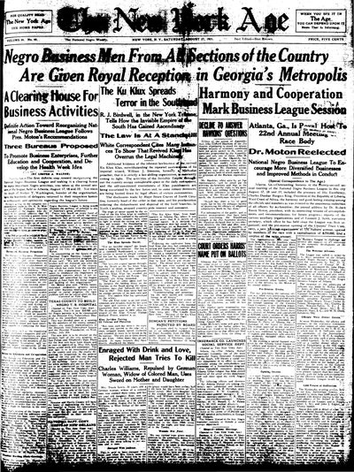 New York Age, Aug 27, 1921
