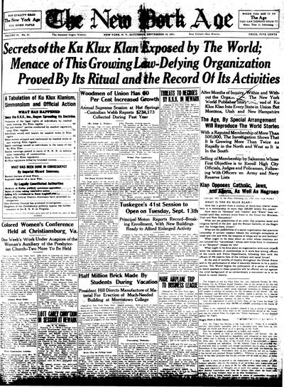New York Age, Sep 10, 1921