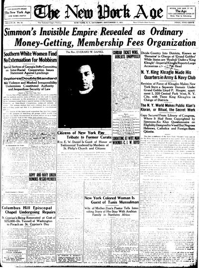 New York Age, Sep 17, 1921