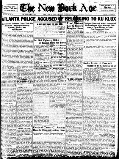 New York Age, Sep 24, 1921