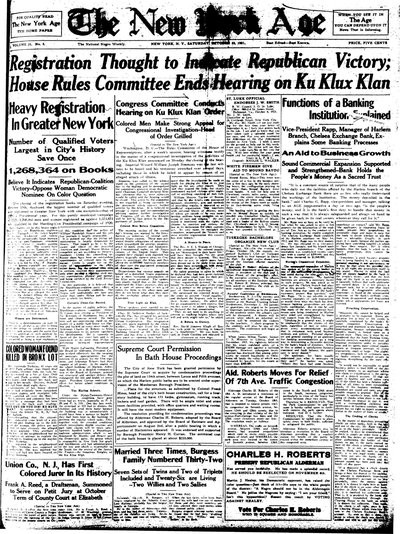 New York Age, Oct 22, 1921