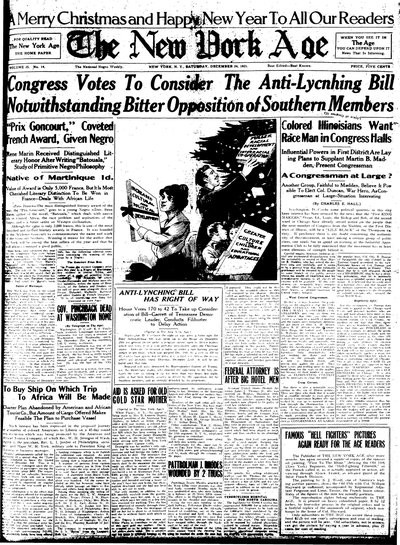 New York Age, Dec 24, 1921