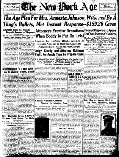 New York Age, Jan 21, 1922