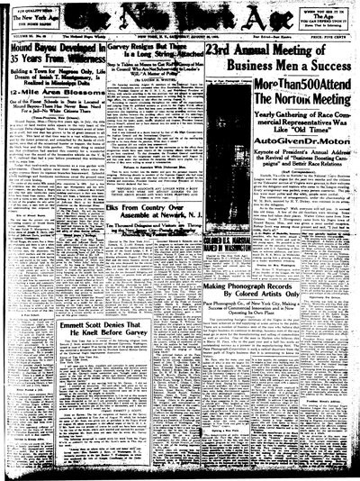 New York Age, Aug 26, 1922