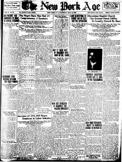 New York Age, May 12, 1923