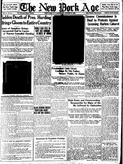 New York Age, Aug 11, 1923