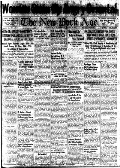 New York Age, Aug 22, 1925