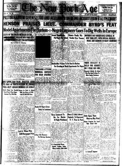 New York Age, May 15, 1926