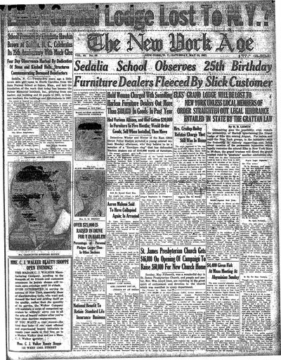 New York Age, May 21, 1927